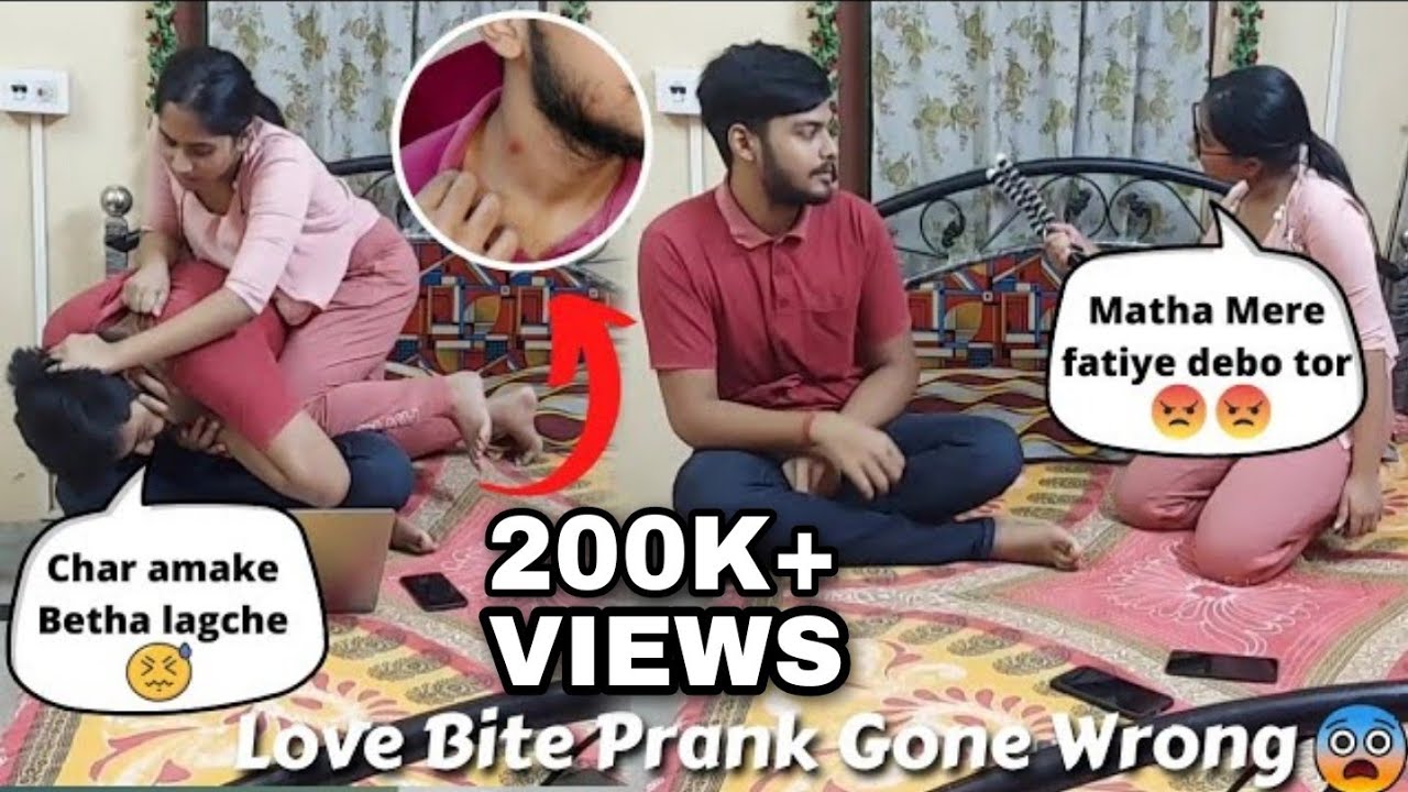 Love Bite Prank On Her 💋 | Gone Wrong | Tanisha Khub Rege Galo 😱 | New Prank Video | Santani Couple