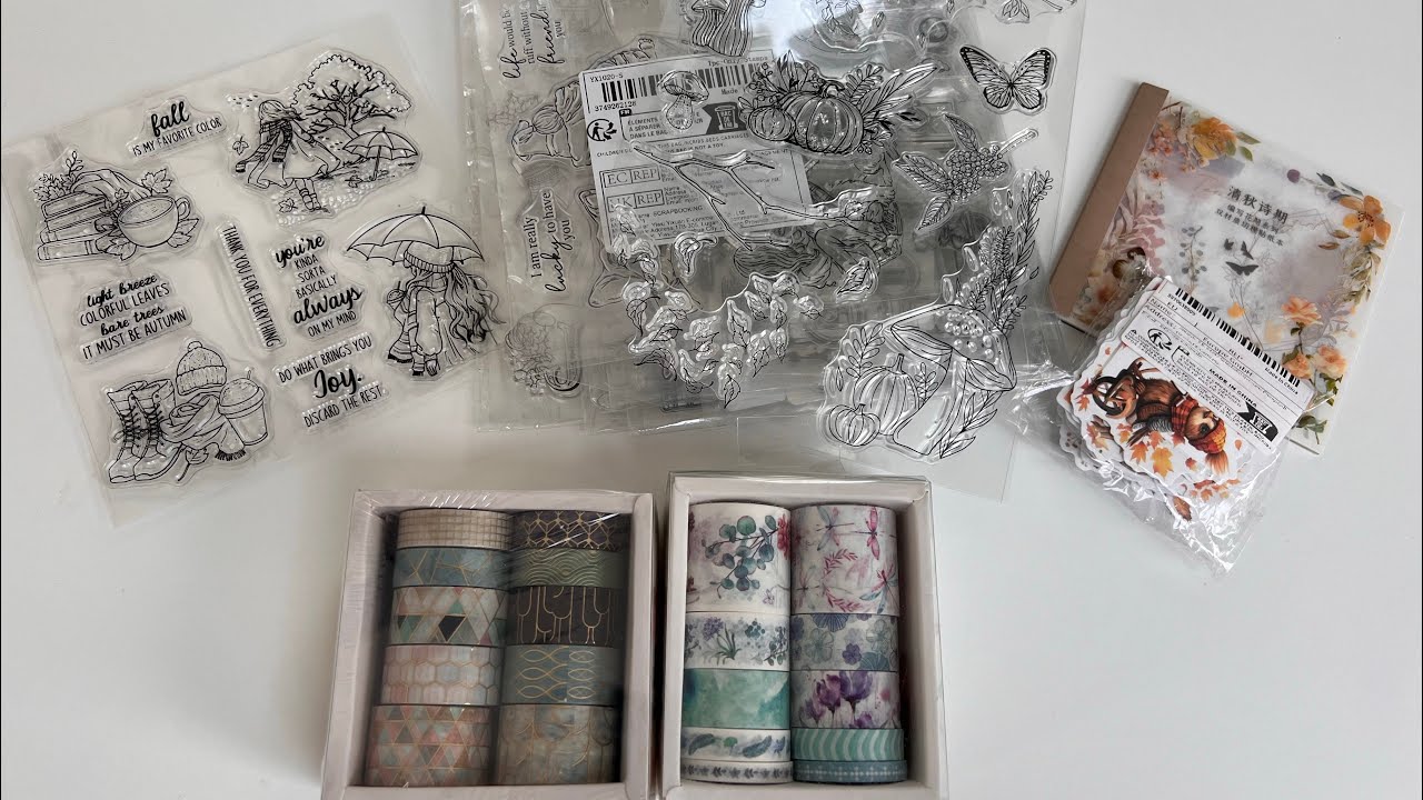 Закупка с Temu, штампы, Washi Tapes, наклейки