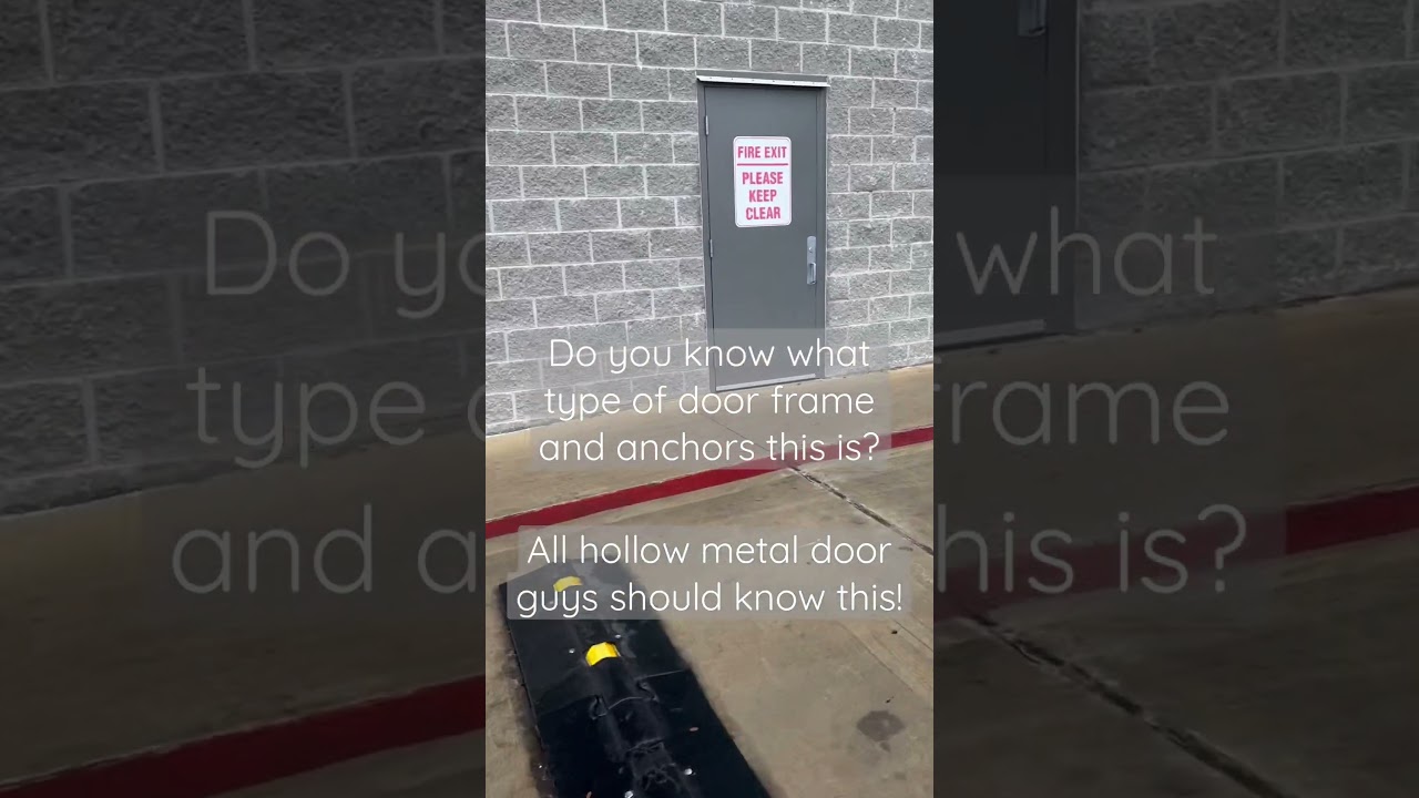 HOLLOW METAL DOOR Frame and Anchors On Block Wall #shorts #doors #construction