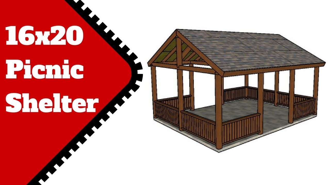 16x20 Picnic Shelter Plans