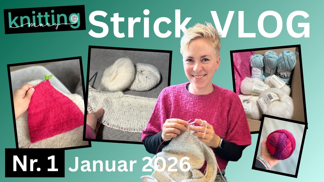 Strick-VLOG 01 - Januar 2026: Oslo Mütze, Cove Sweater & Wollkäufe