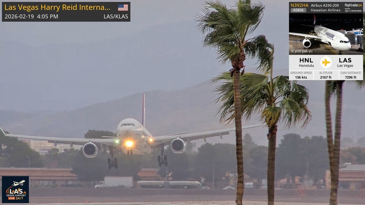 Windy Arrival For Hawaiian Airlines A330-200, N392HA From HoNoLulu to LAS Vegas (The Ninth Island).