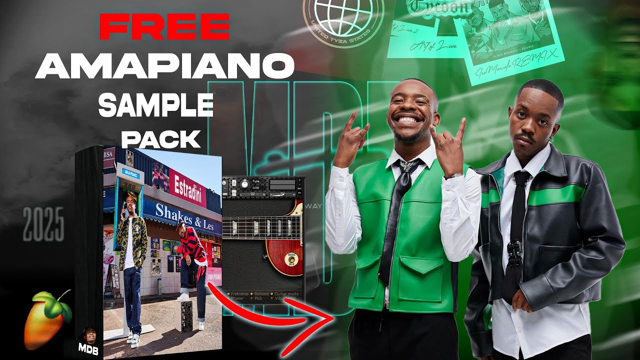 🔥[БЕСПЛАТНО]🔥Amapiano Drum Pack |🔥🥁🚖| «ESTRADINI» | Набор сэмплов Shakes & Les 2025 + пресеты Log...