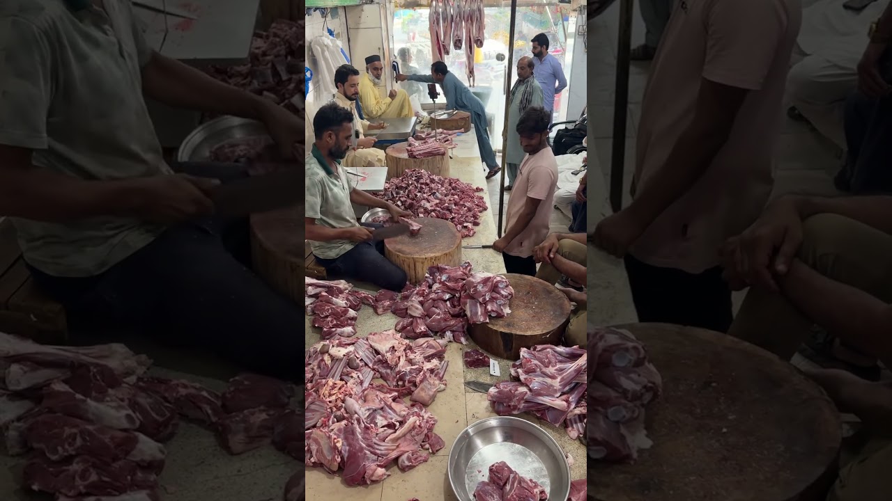 Malik Ali amazing mutton cutting skills 🇵🇰🔪🐐👌🏻😜 #viralvideo #meatmarket #food
