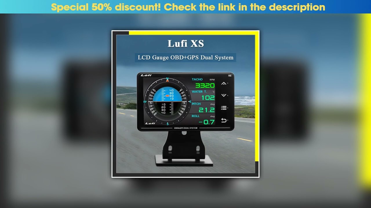 Best lufi xs revolution obd2 OBD+GPS Automobile Multi-function Water Temperature Turbo Oil Temperat