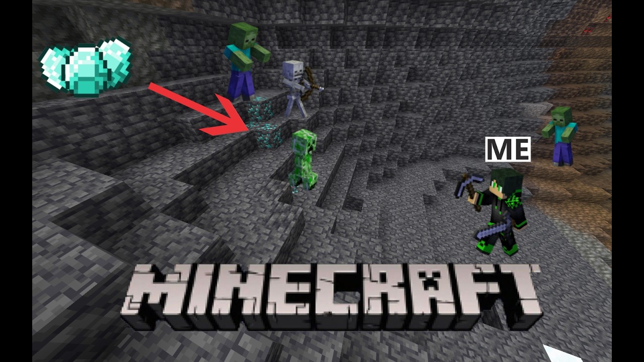 Finding diamonds like this is too hard minecraft gamplay 3/Racker gamer