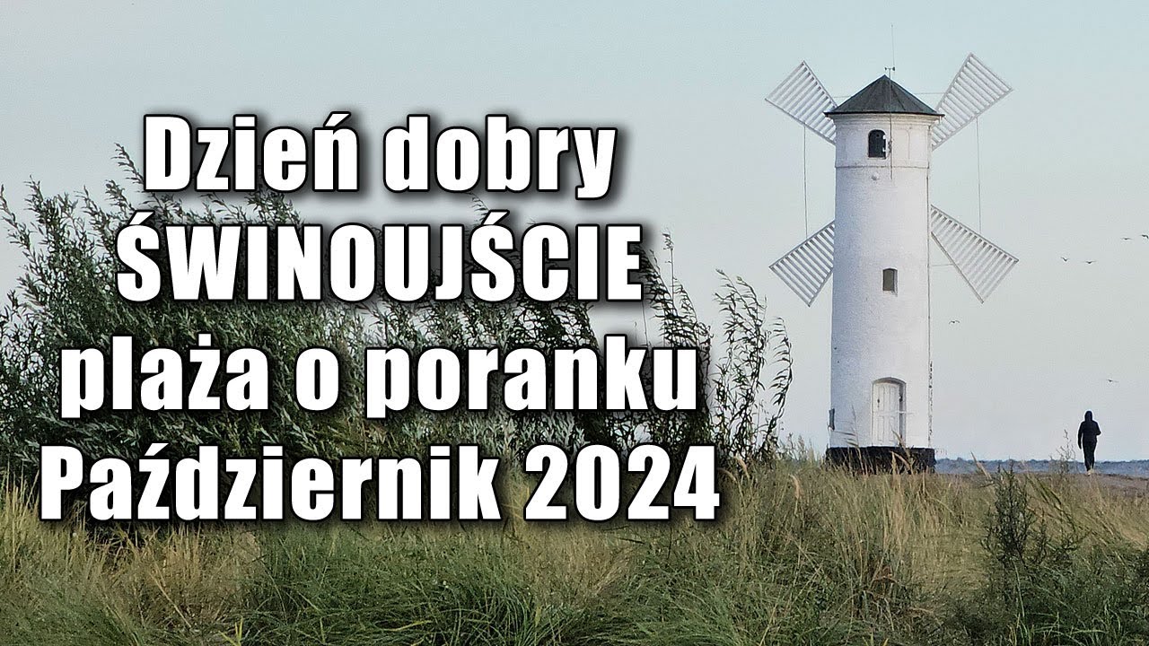 Dzień dobry #Świnoujście Październikowy poranek na plaży - Świnoujski wiatrak