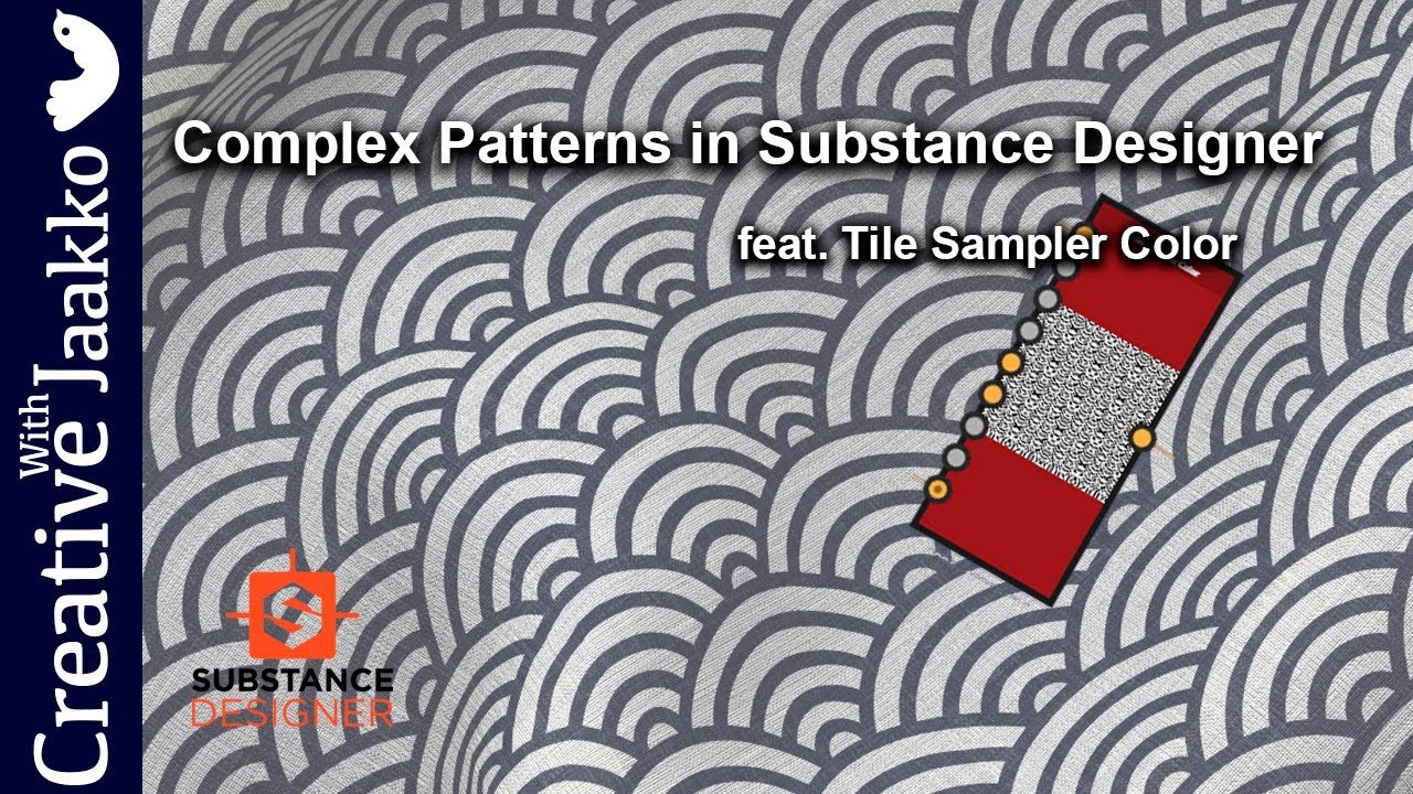 Complex pattern creation in Substance Designer featuring Tile Sampler Color Node