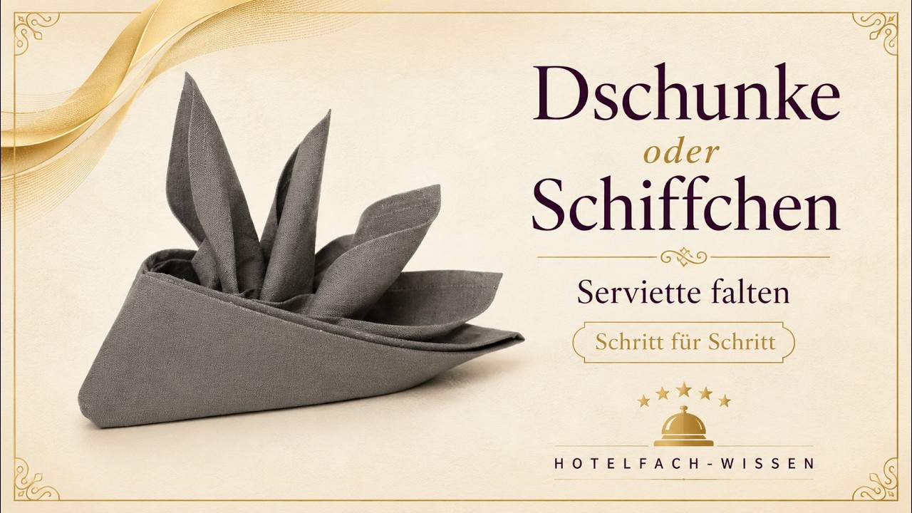 Schiffchen falten | Servietten falten | Hotelfach-Wissen