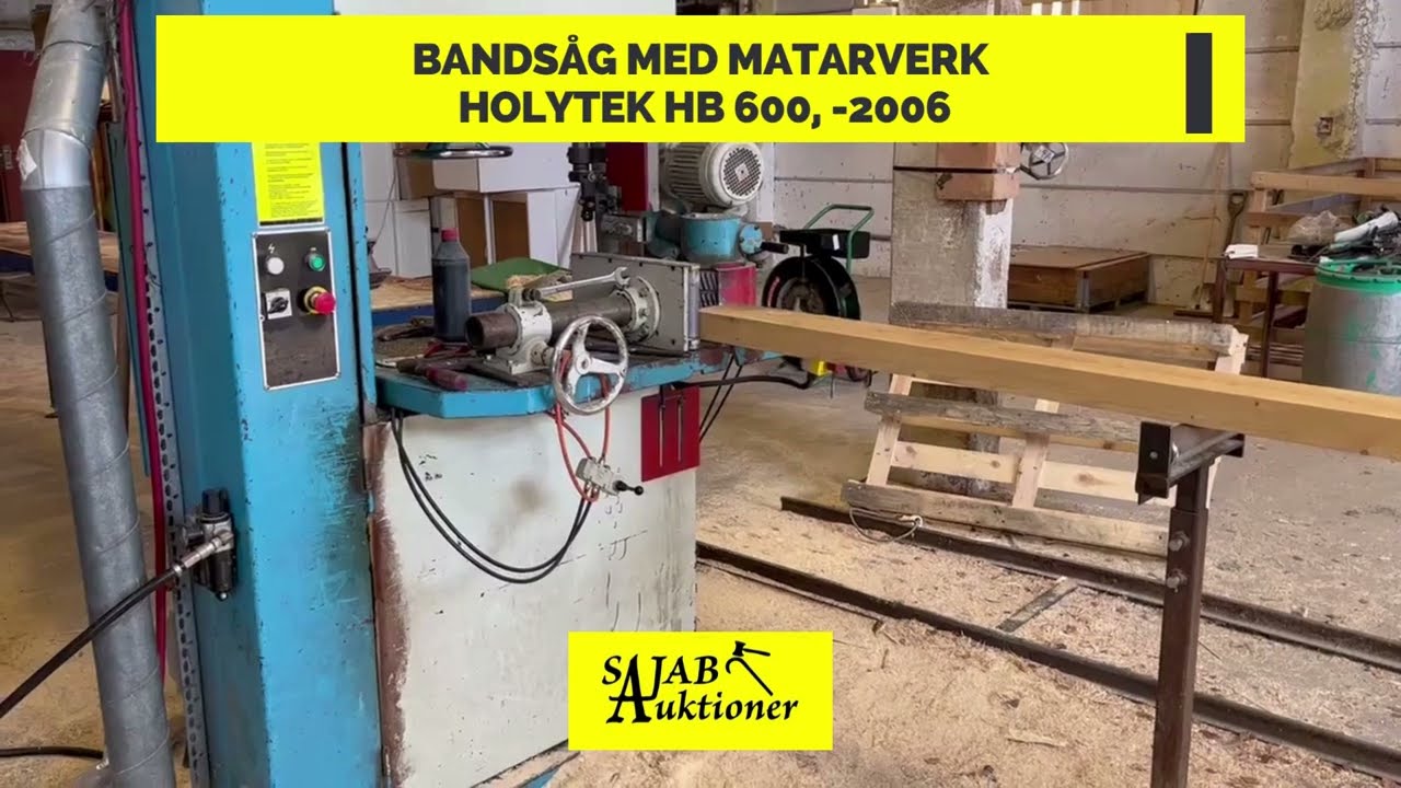 276 Bandsåg med matarverk, Holytek HB 600, -2006 | Sajab Auktioner