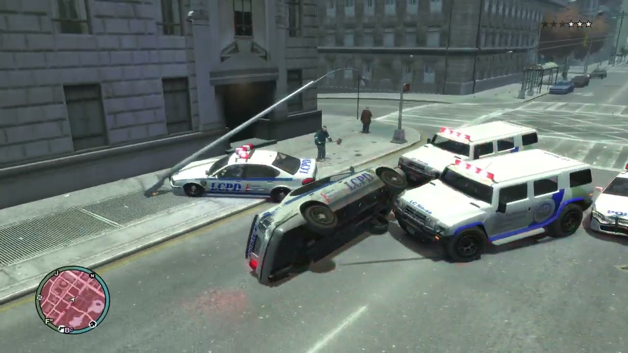 GTA 4 PC 5 Star Wanted and 6 Star Police Explosive Chases