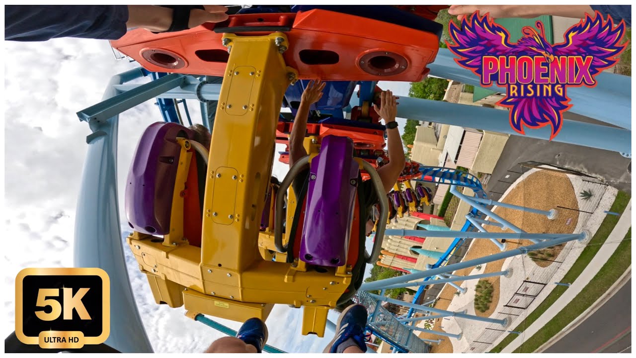 Phoenix Rising 5K 60 FPS Back Row POV | Busch Gardens Tampa Bay
