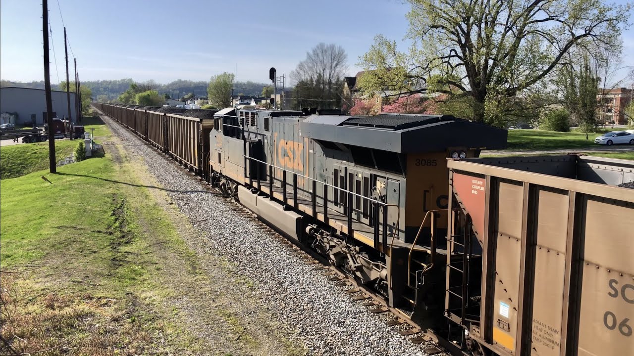 Biggest Coal Train Ever!  944 Axles!  DPUs Mid Train & DPU At End!  Train Follows Giant Coal Train!