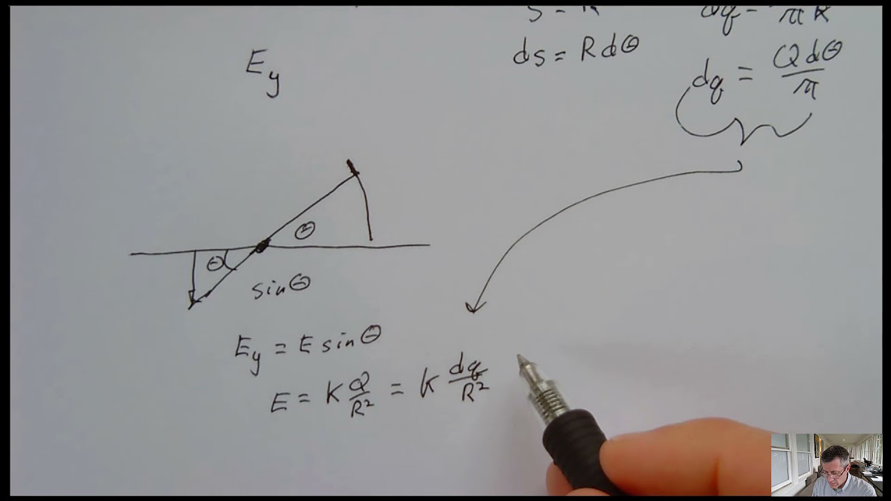 Physics Electrical Field from a Semicircle of charge