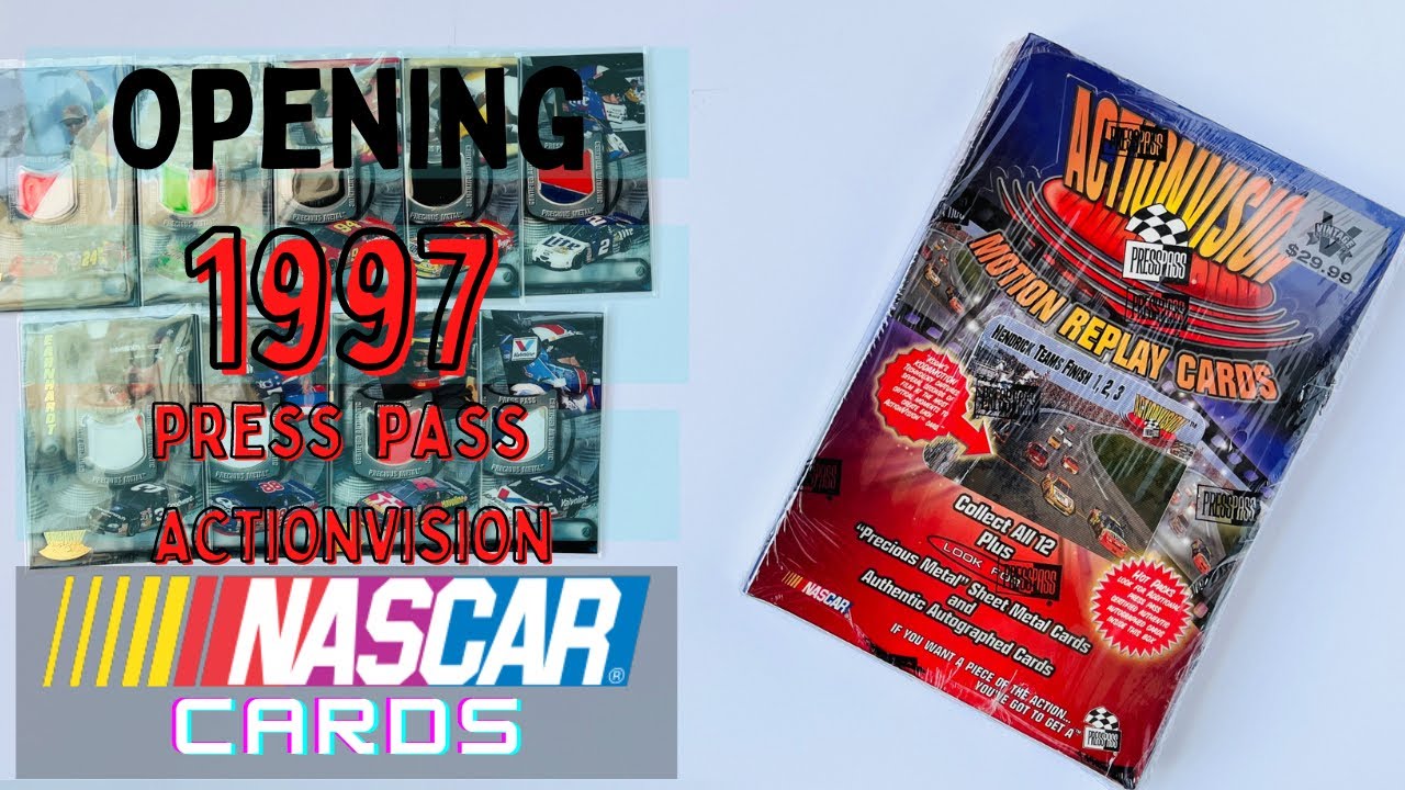 Opening a Box of 1997 Press Pass Action Vision Motion NASCAR Cards Hunting for Earnhardt Sheet Metal