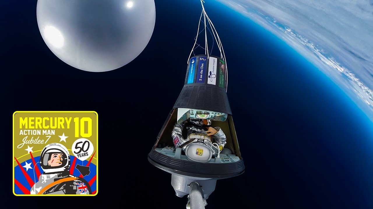 Action Man sent into space : UNCUT GoPro FOOTAGE!