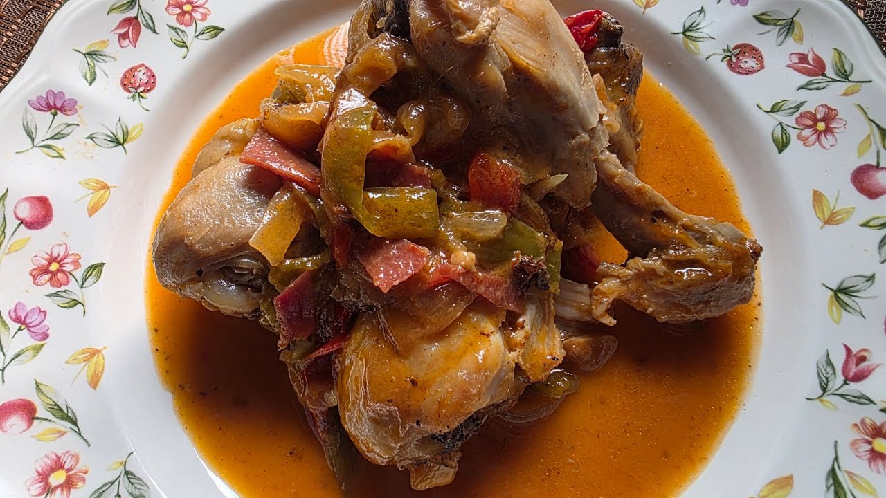 Receta facil de POLLO AL CHILINDRON,🍗