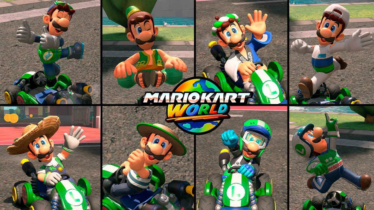 Como Conseguir Todos los Trajes de Luigi - Mario Kart World