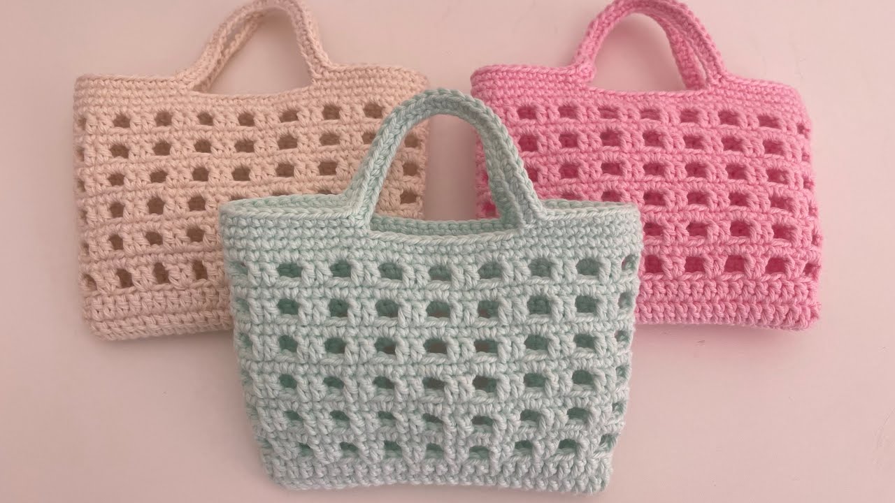 Bolsa em miniatura em crochê passo a passo completo 