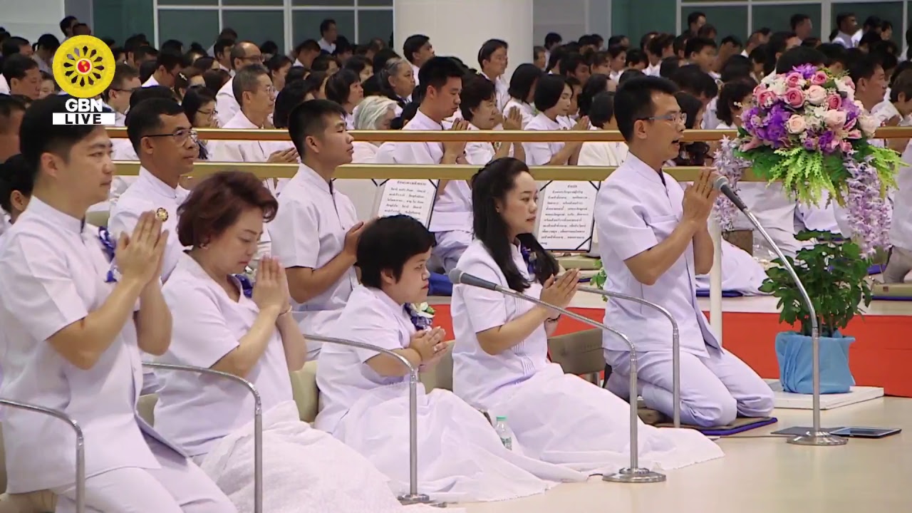 611010 งานบุญ134ปี พระมงคลเทพมุนี ปฏิบัติธรรมภาคเช้า