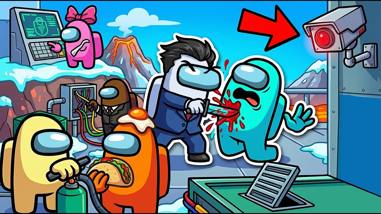 AMONG US: LOS PEORES MENTIROSOS frente a la CAMARA DE SEGURIDAD 🤣 ATRAPADOOOS 🚨