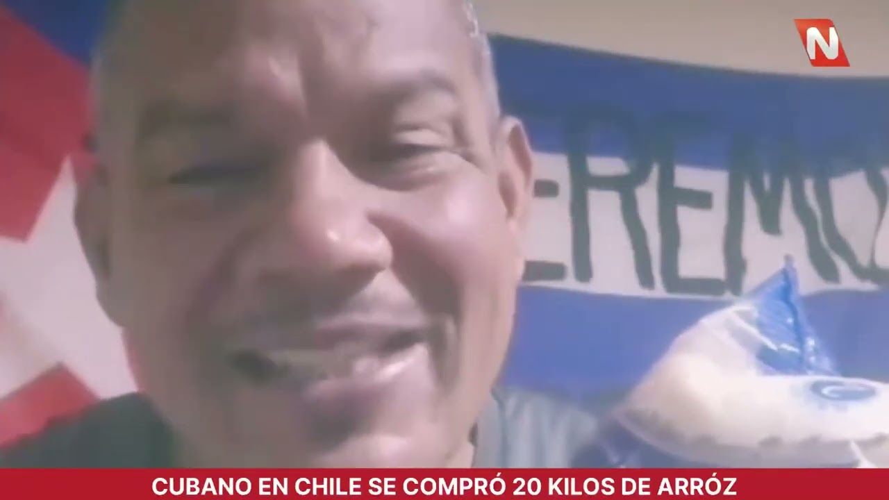 Cubano en Chile emocionado tras comprarse 20 kilos de arroz