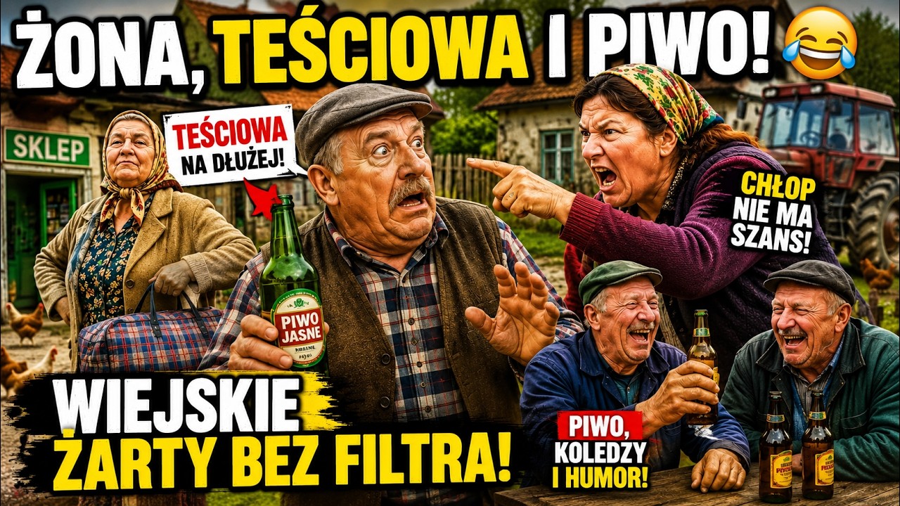 Wiejski humor bez cenzury 😂 Żona, teściowa i piwo