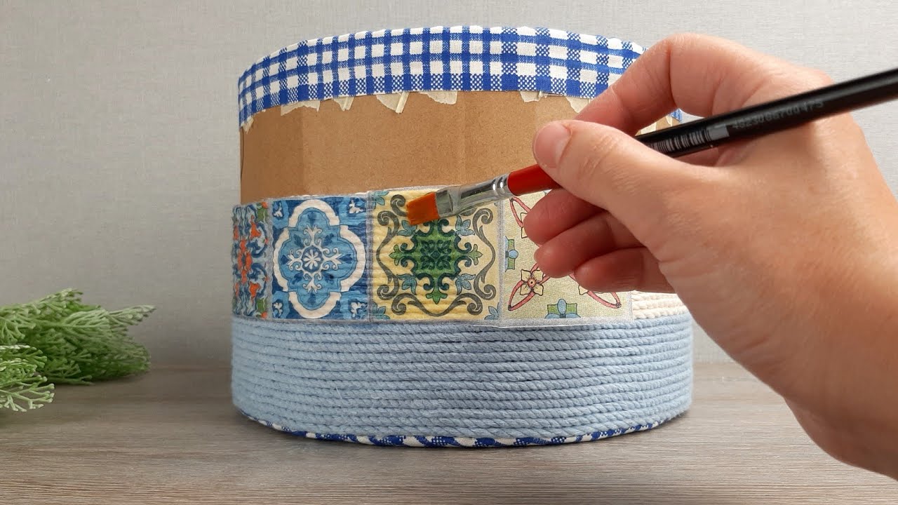 Incredible result from paper napkin and macrame string.