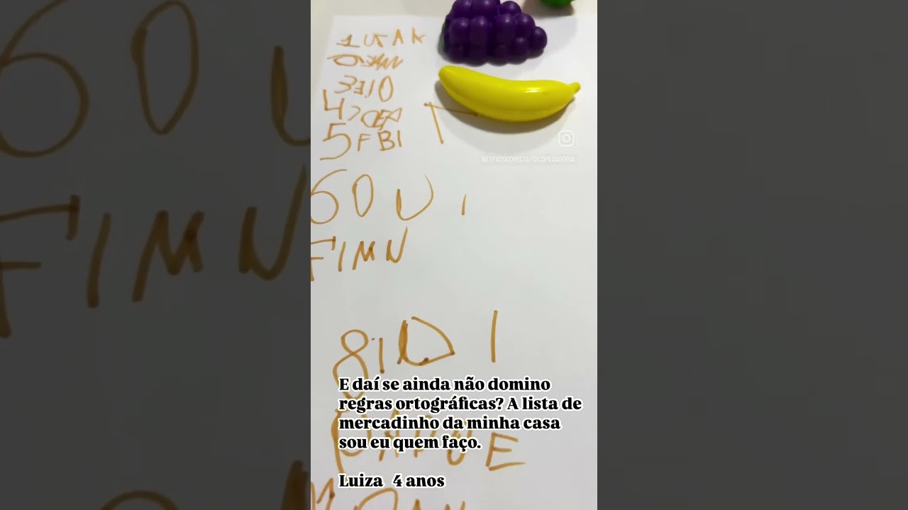 Alfabetizando. Escrita espont&acirc;nea no cotidiano familiar.