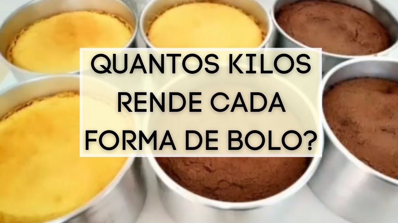 QUANTOS KG RENDE CADA FORMA DE BOLO? AULA COMPLETA SOBRE TAMANHO DE FORMAS REDONDAS
