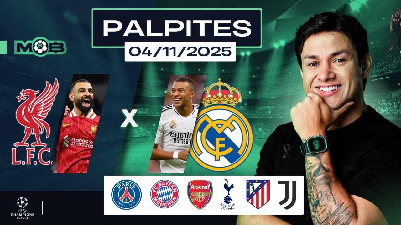 PALPITES DE FUTEBOL PARA O DIA 04 11 2025 + BILHETE PRONTO (TER&Ccedil;OU NO MUNDO BET)