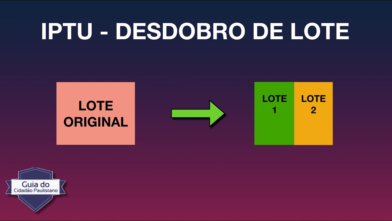 Desdobro de lote. Como solicitar