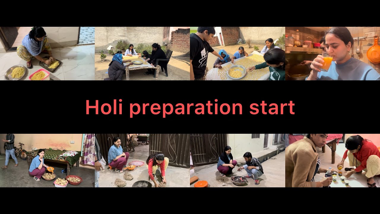Subah jagte hi sabki duty Lag jaati hai #Holi festival preparation start #Mayke mai care ho rahi hai