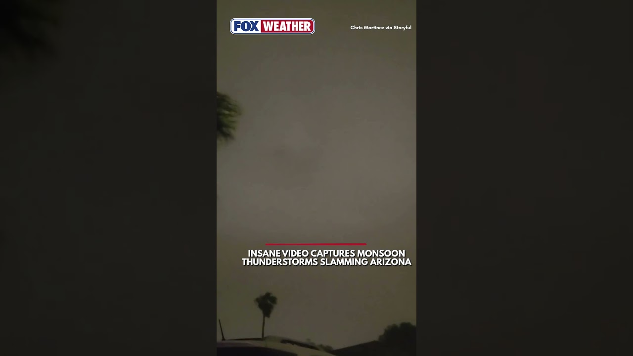 🌧️WILD WEATHER OUT WEST: Residents In Peoria, Arizona, Were Hit Hard By Monsoon Storm Conditions