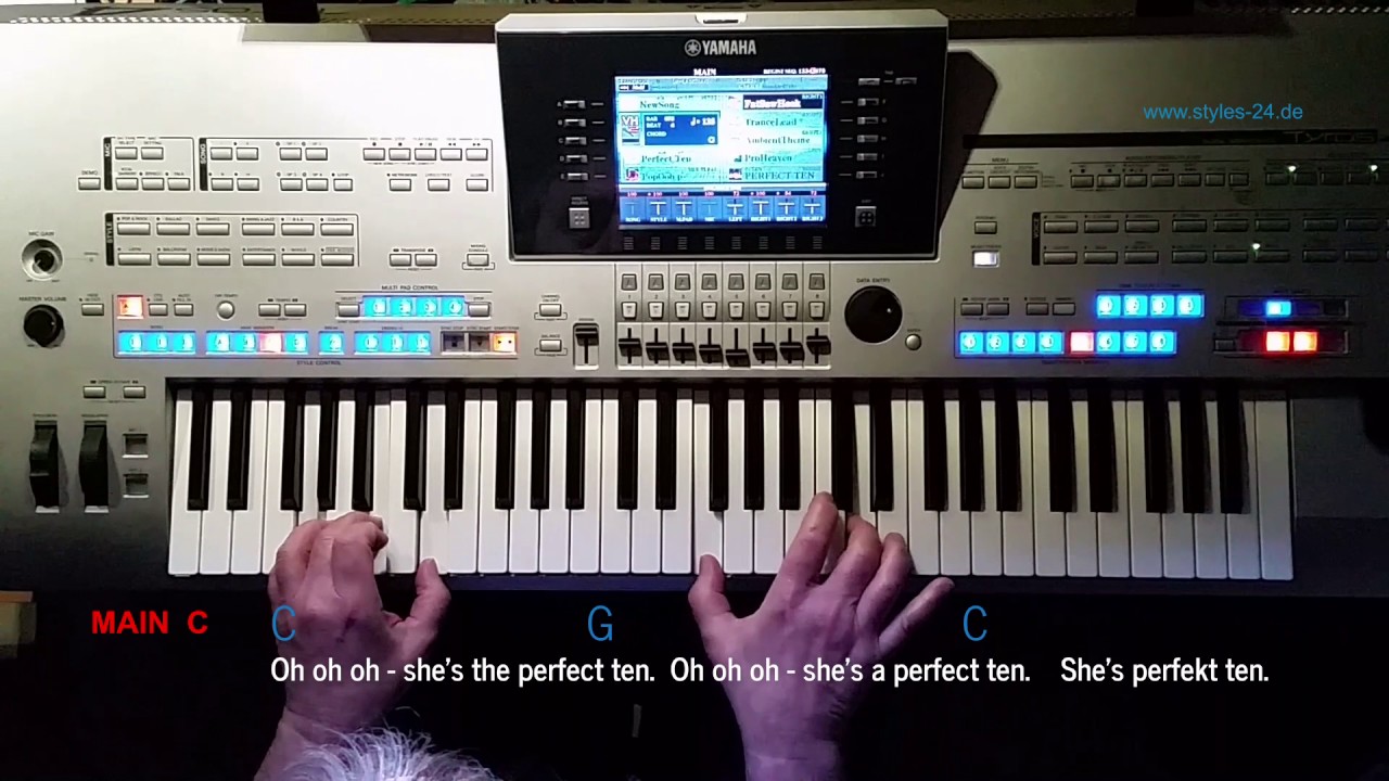Perfect Ten - The Monroes, Cover, eingespielt mit titelbezogenem Style auf Tyros 4