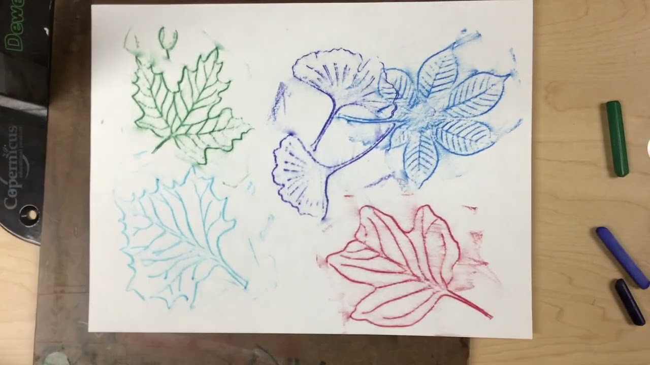 Watercolor Leaf Rubbing