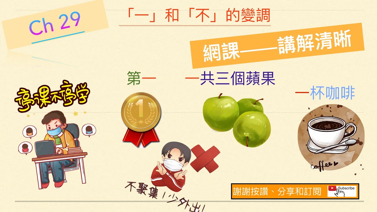 廣東人教普通話 漢語拼音 Ch 29 「一」和「不」變調 #putonghua #mandarinchinese
