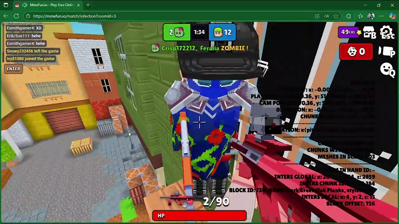 Minefun io,Me Encuentro Con Feralia