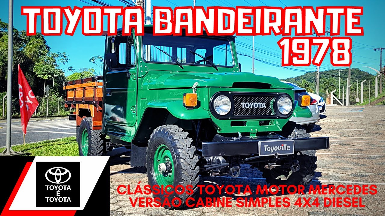 TOYOTA BANDEIRANTE 1978 CABINE SIMPLES 4X4 DIESEL UM CLÁSSICO TOYOTA DETALHES DO INTERIOR E EXTERIOR