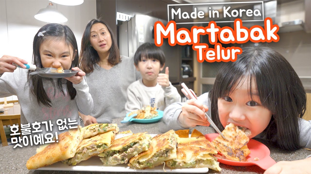 BIKIN MARTABAK TELUR PAKAI KULIT MANDUNYA KOREA!! 한국 재료로 만드는 인도네시아 길거리 음식, 마르타박!!