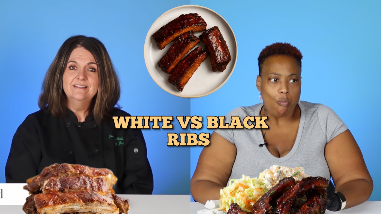 White vs black : We Try Each Others BBQ Ribs| Taste Wars 