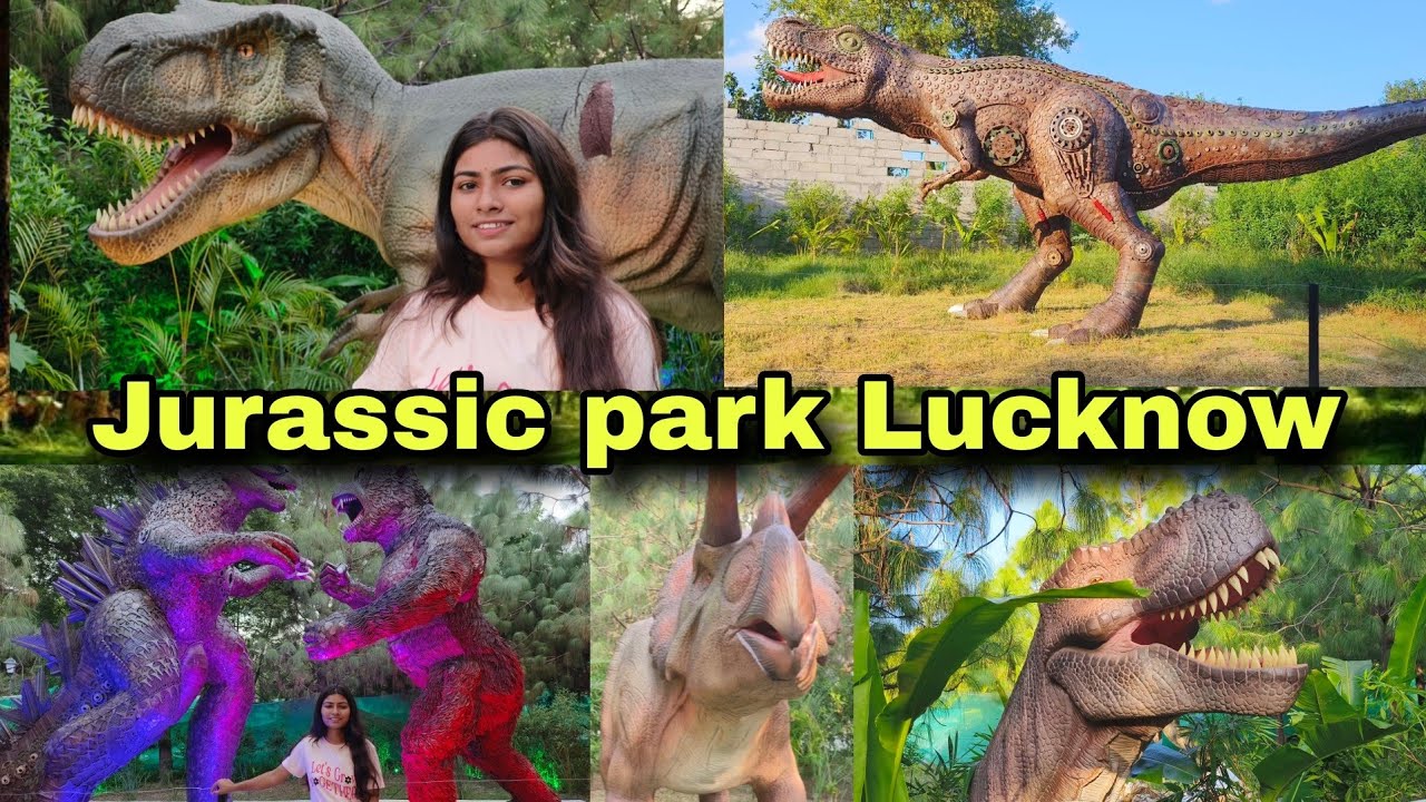 Jurassic park Lucknow😲 || Dinosaur park || जुरासिक पार्क लखनऊ || Janeshwar Mishra park |@Tanya vlogs