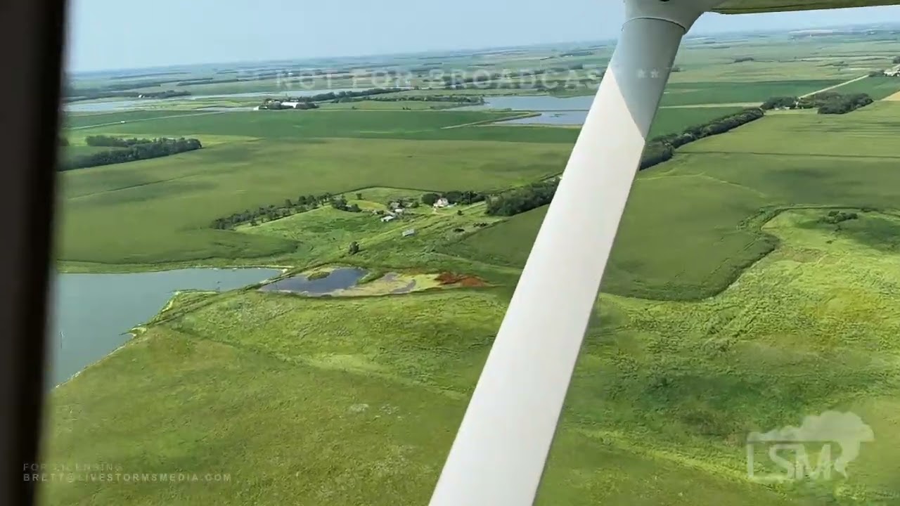 07-28-2025 Watertown, SD - Tornado Damage From An Airplane