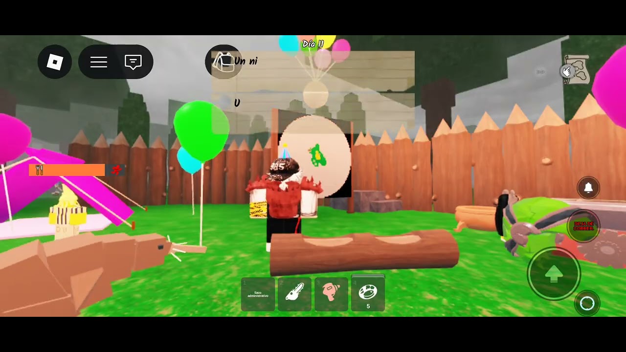 Jugando la update de 99 noches ( me fui ala luna