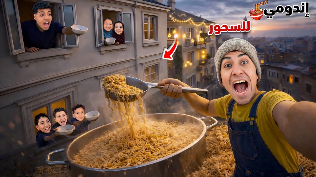 لما اخوك الصغير يعمل اكبر حلت إندومي🍝في العالم عشان يبيعها علي السحور في اول يوم رمضان😋😂 | محمد عماد