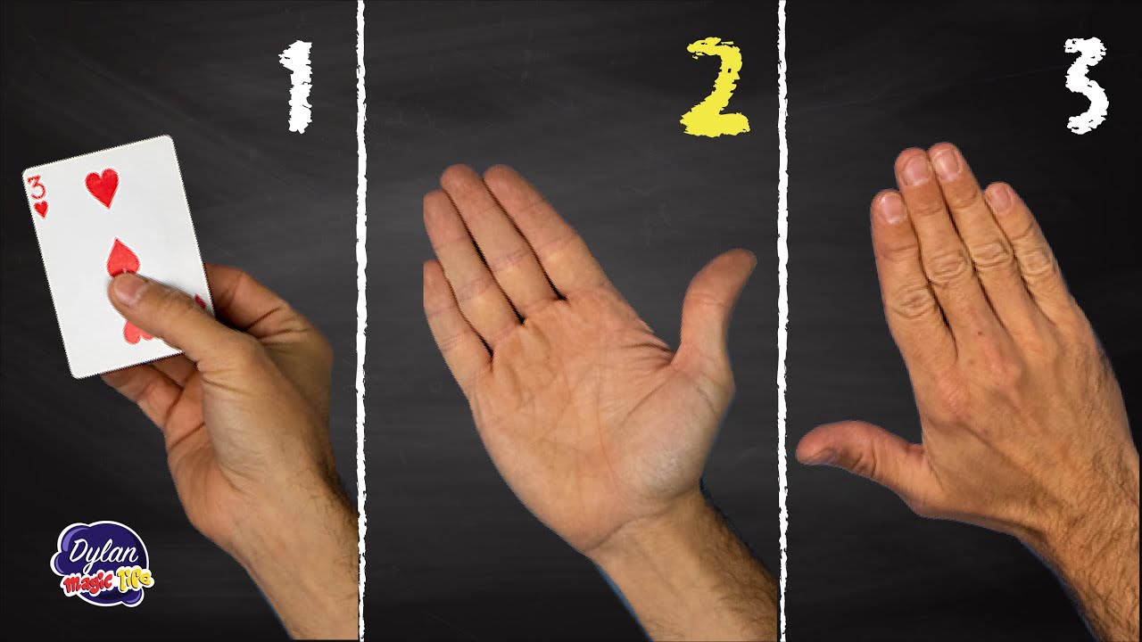 Come fare sparire e riapparire una carta mostrando la mano vuota