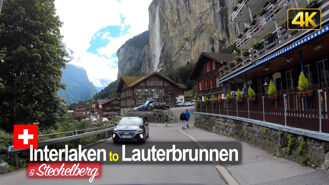 Driver's View: Interlaken to Lauterbrunnen and Stechelberg, Switzerland 🇨🇭