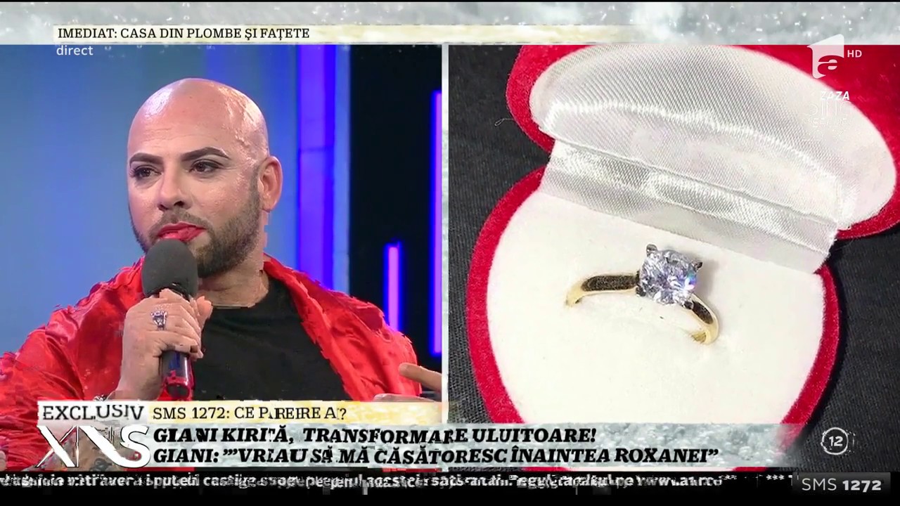 Reacţia lui Giani Kiriţă când aflat ÎN DIRECT că fiica lui de 18 ani a primit INELUL