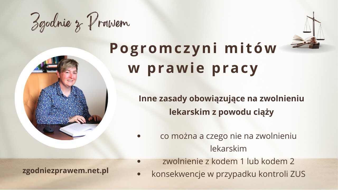 Mity w prawie pracy   Inne zasady obowiązujące na zwolnieniu lekarskim z powodu ciąży