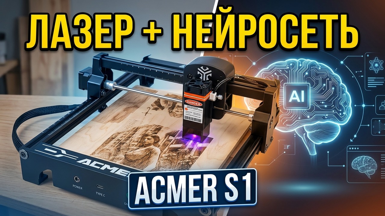 ACMER S1 VS НЕЙРОСЕТЬ . Лазерный гравер с Алиэкспресс.
